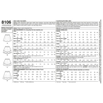 Simplicity Learn To Sew Skirts for Girls and Girls Plus 8106 - Sewing Pattern