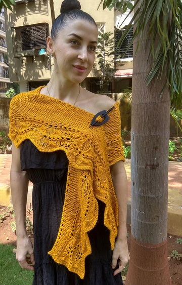 Golden Ginkgo Shawl