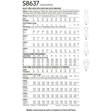 Simplicity 8637 Women's Wrap Dress - Sewing Pattern
