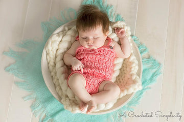Summer Waves Crochet Baby Romper
