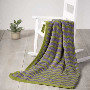 1203 Phoenix - Blanket Knitting Pattern for Babies in Valley Yarns Huntington Splash and Huntington