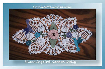0774 Hummingbird Garden Doily