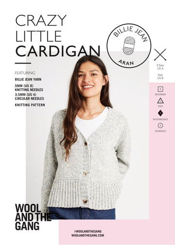Crazy Little Cardigan in Wool and the Gang Billie Jean Yarn - V021021242 - Downloadable PDF
