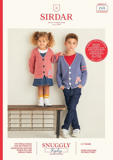 Children's Cardigan in Sirdar Snuggly Replay DK - 2535 - Leaflet