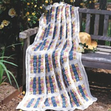 Lattice Squares Afghan / Country Baskets