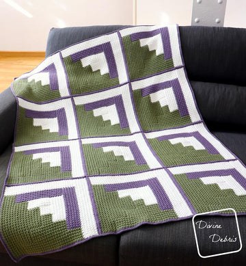 Mountain Log Cabin Blanket