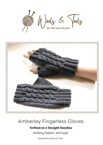 Amberley Fingerless Gloves -knitted on 2 straights
