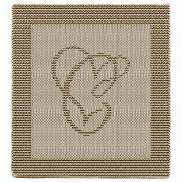 Knitting Pattern Calligraphic Textured Letter C