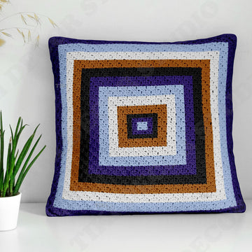 Bed Pillow C2C Seville Tiles 3D effect CROCHET PATTERN Mosaic Cushion