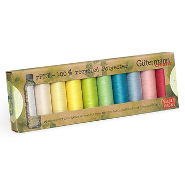 Gutermann Sew-All: Recycled: 10 x 100m: Assorted Pack #3