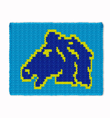 Horse Chunky Blanket - Hand Finger Knitting Pattern