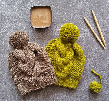 Cabled Pom Pom Hat, Pom Beanie