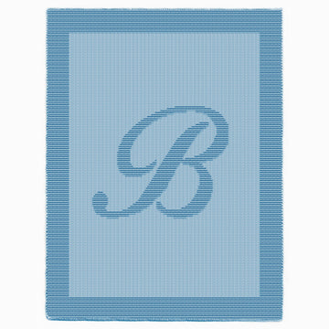 Letter B blanket Knitting Pattern, Knit and Purl only