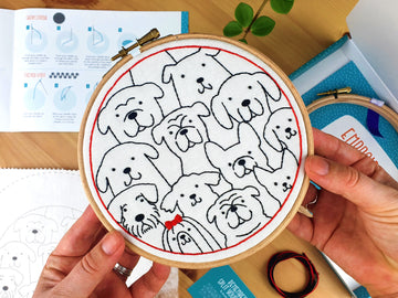 Oh Sew Bootiful Dogs Printed Embroidery Kit