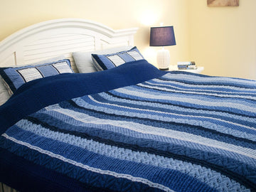 Ocean Currents Blanket Knitting Pattern