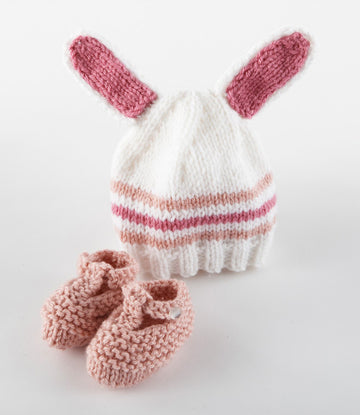 Bunny Hat and Booties in Lion Brand Vanna's Choice and Vanna's Choice Baby - L10738