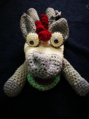 Donkey Crochet Hand Puppet