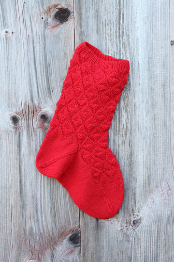503 Hearts of Oak Christmas Stocking - Decoration Knitting Pattern for Christmas in Valley Yarns Northampton by Valley Yarns