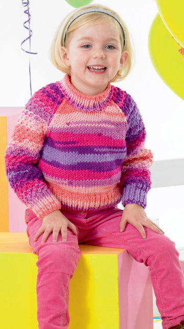 Kids Sweater and Tunic in James C. Brett Party Time Chunky - JB340 - Leaflet