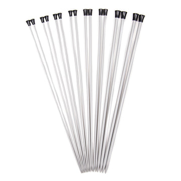KnitPro Basix Aluminum Single Point Needles 35cm