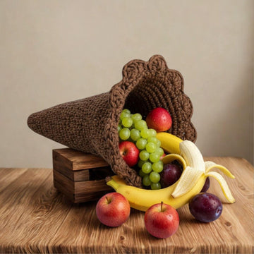 Crochet Cornucopia Pattern: Thanksgiving Cottagecore Decor (PDF Pattern)