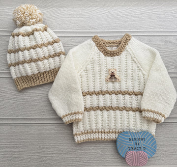 Danny Baby sweater and Hat 18"-22" chest size