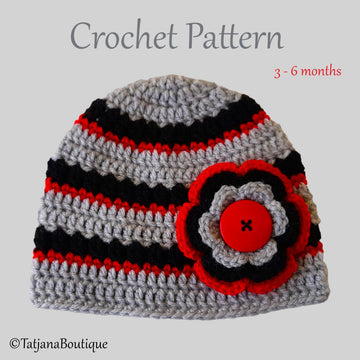 Baby Hat with Flower.