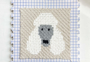C2C Poodle Dog Blanket Square