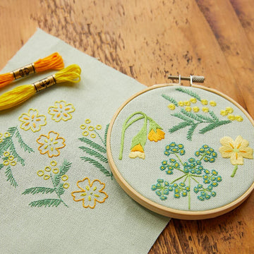 DMC Mindful Making The Quiet Garden Printed Embroidery Kit