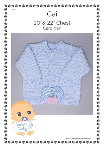 Cai unisex baby cardigan 20" & 22" chest