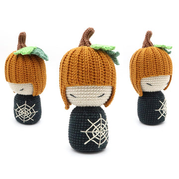 Pumpkin Kokeshi Doll