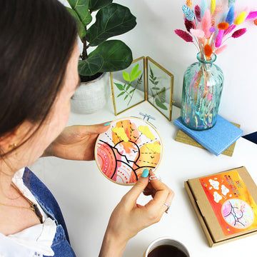 Ellbie Co. Sunset Watercolour Embroidery Kit