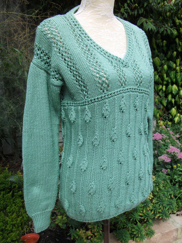Summer Stunner - Leaf & Lace Sweater