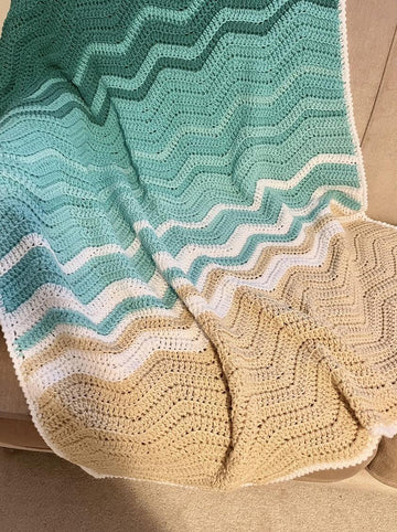 Seaglass Crochet Blanket