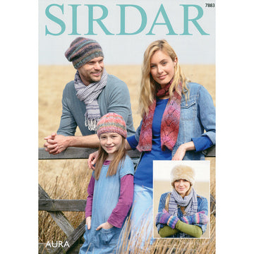 Scarf, Hat and Mittens in Sirdar Aura - 7883 - Leaflet