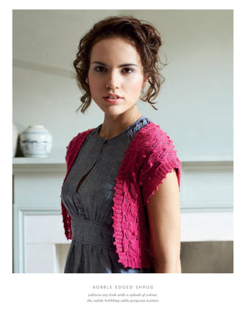Bobble Edged Shrug in Debbie Bliss Rialto Lace