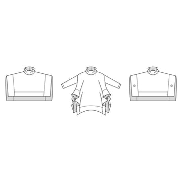 Rebecca Page Children's Sweater Cape Sewing Pattern - Downloadable PDF