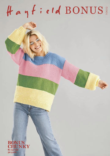 Sweater in Hayfield Bonus Chunky - 10602 - Downloadable PDF