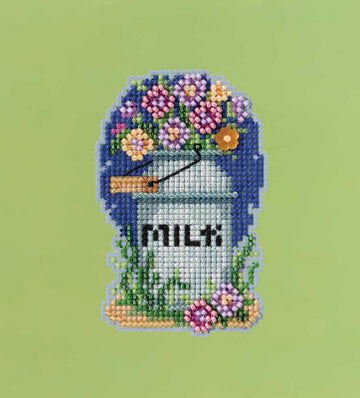 Mill Hill Milk Can Cross Stitch Kit - 4inw x 5.25in
