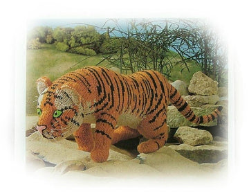 BENGAL TIGER toy knitting pattern by Georgina Manvell