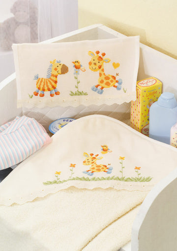 Made with Love - Baby Pouch and Towel - Jungle Friends in Anchor - Downloadable PDF