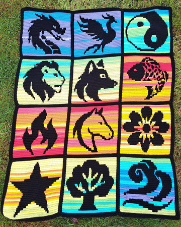 Soul Symbols Temperature Blanket | Overlay Mosaic