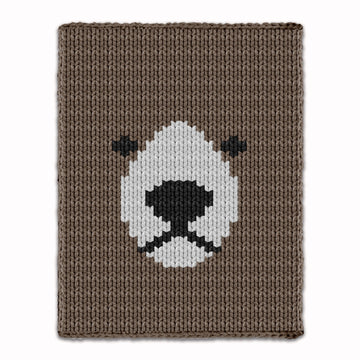 Finger Knitting Pattern, Grizzly Bear Knit Kids Afghan
