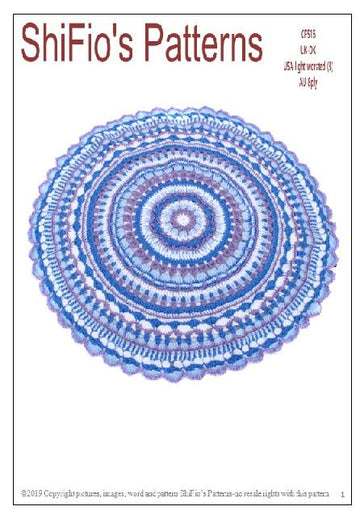 Crochet pattern for a mandala #516