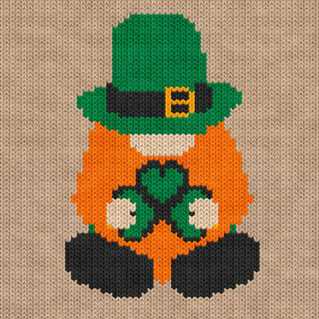 St Patricks Day Gnome with Lucky Shamrock