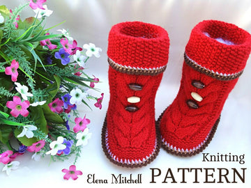 Knitting PATTERN Baby Girl Baby Booties Layla