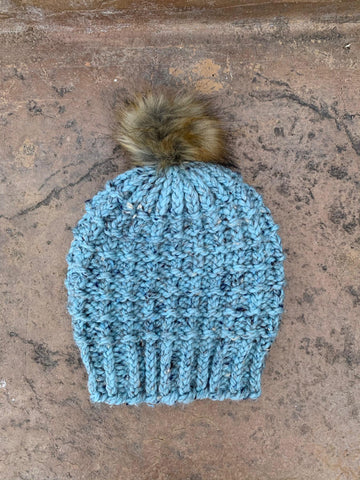 Blue Mesa Beanie - a loom knit pattern