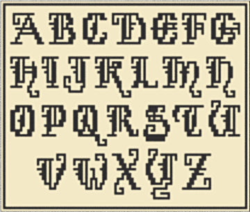 Overlay Mosaic Old Timey Victorian Alphabet