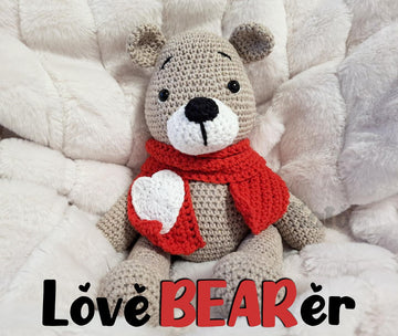 Crochet teddy bear toy - Love BEARer