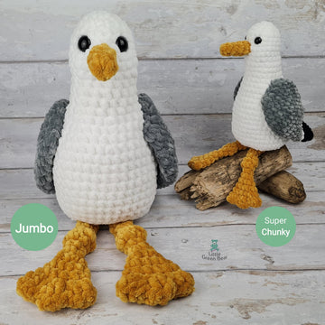 Sidney the Seagull - US Terminology - Amigurumi